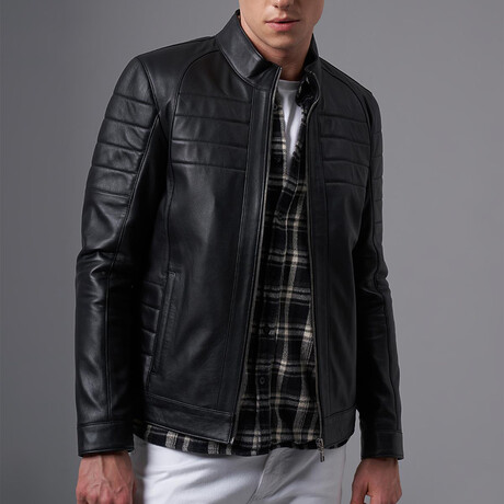 Kason Leather Jacket // Black (S)