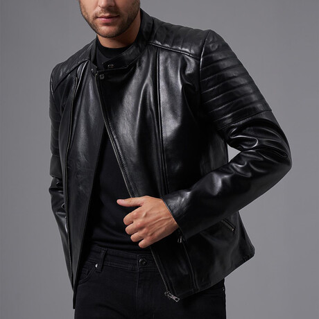 Jonas Leather Jacket // Black (S)