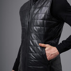 Wilson Leather Vest // Black (M)