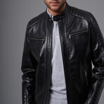 Zachary Leather Jacket // Black (M)