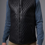 Avery Leather Vest // Black (S)