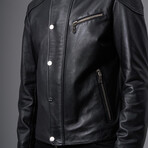 Marlon Leather Jacket // Black (XL)