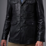 Bronson Leather Jacket // Black (M)