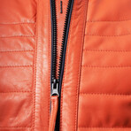 Kolby Leather Jacket // Orange (L)