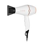 3300 // Supercharged Nano-Compact Hair Dryer With 2 Concentrator Nozzles (White)