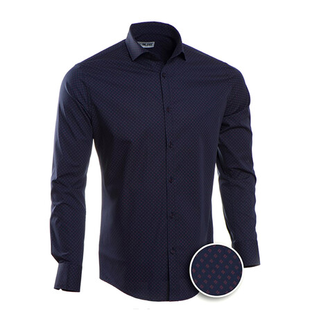 Xavier Slim Fit Shirt // Navy (Small)