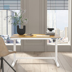 Koble Sit and Stand Desk // Oak + White
