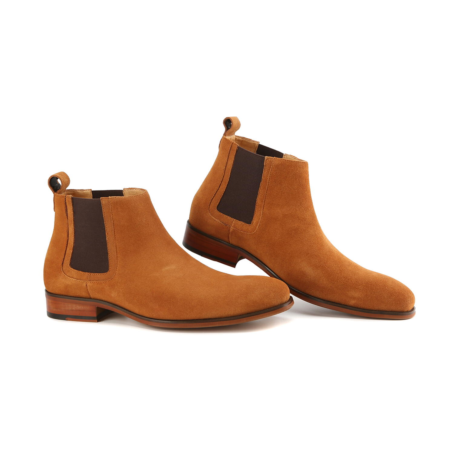 Pull-On Chelsea Gore Dress Boot // Honey Suede (Size 8) - Gino Vitale ...