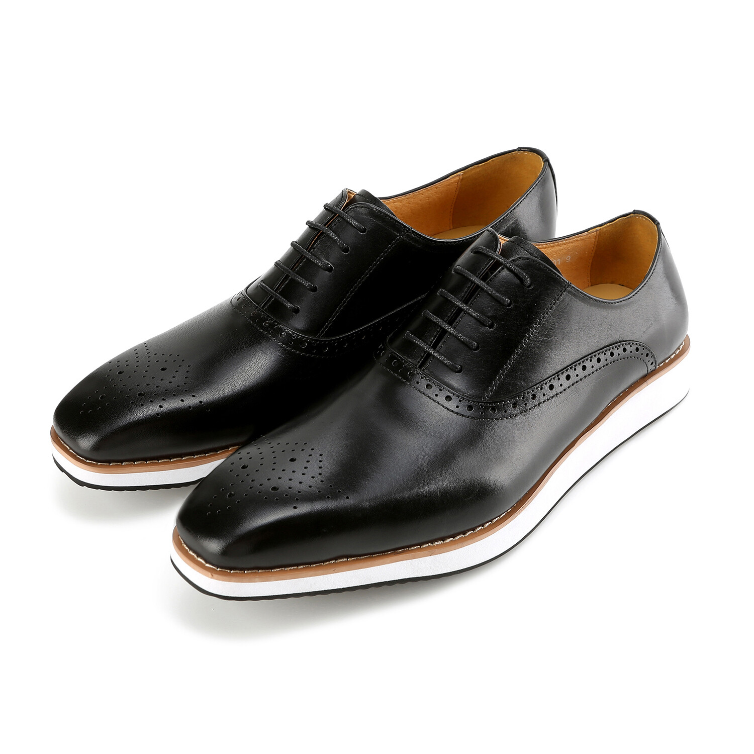 Hybrid Casual Brogue Dress Shoe // Black (Size 11) - Gino Vitale ...