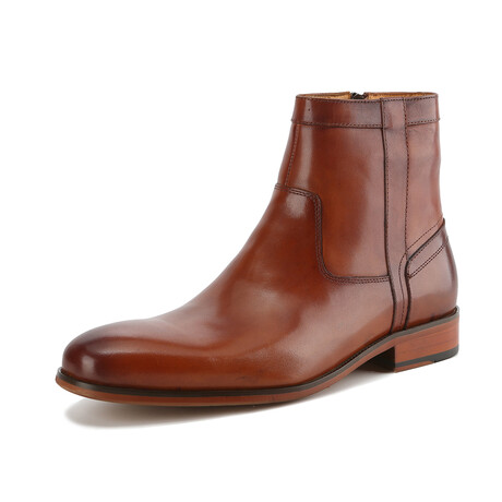 Side Zip Dress Boot // Brown (Size 8)
