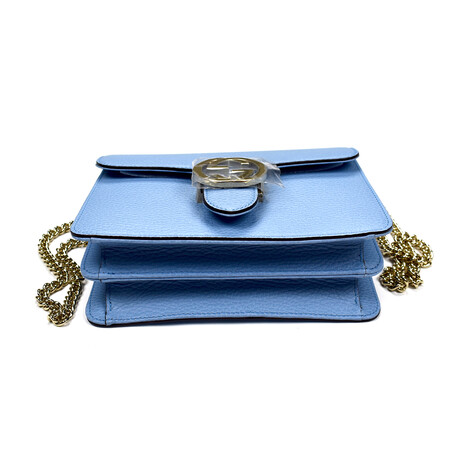 Gucci // GG Buckle Chain Strap Bag // Blue