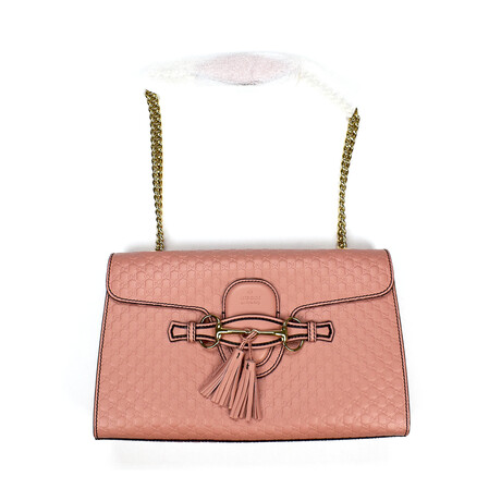 Gucci // Guccissima Logo Horsebit Emily Bag // Pink