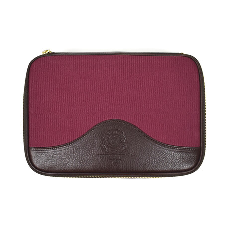 Ghurka // Barber No. 287 Shaving Bag // Burgundy