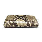 Tom Ford // Exotic Python Double Zip Wallet // Beige