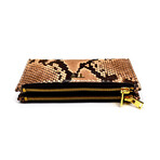 Tom Ford // Exotic Python Double Zip Wallet // Blush