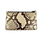 Tom Ford // Exotic Python Double Zip Wallet // Beige