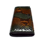 Tom Ford // Exotic Python Long Wallet // Green