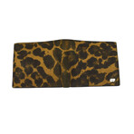 Tom Ford // Leopard Print Logo Bifold Wallet // Brown