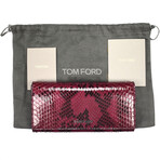 Tom Ford // Exotic Python Long Wallet // Red