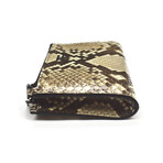 Tom Ford // Exotic Python Double Zip Wallet // Beige