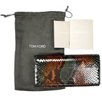 Tom Ford // Exotic Python Long Wallet // Green