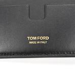 Tom Ford // Leopard Print Logo Bifold Wallet // Brown