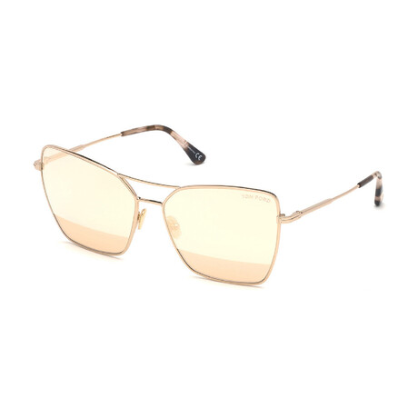 Women's Sye Aviator Sunglasses // Gold + Yellow Mirrored