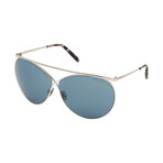 Women's Stevie Aviator Sunglasses // Palladium + Blue