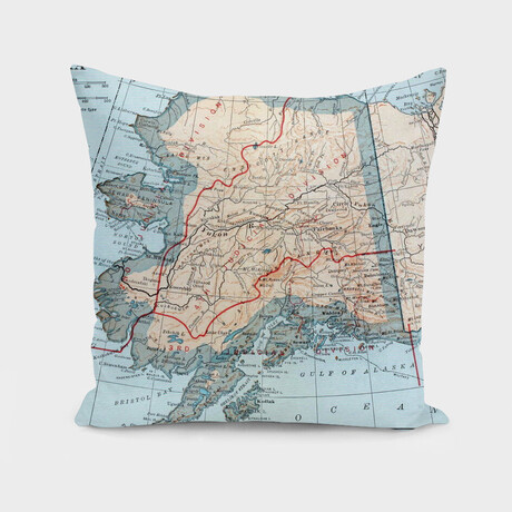 Vintage Map of Alaska (1921) (14"H x 14"W)