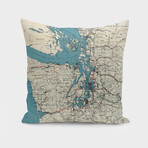 Vintage Map of The Puget Sound (1919) (14"H x 14"W)