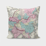 Vintage Map of Asia (1855) (14"H x 14"W)