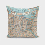 Vintage Map of Amsterdam (1905) (14"H x 14"W)