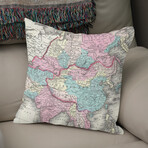 Vintage Map of Asia (1855) (14"H x 14"W)