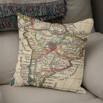 Vintage Map of South America (1747) (14"H x 14"W)