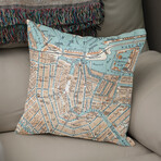 Vintage Map of Amsterdam (1905) (14"H x 14"W)