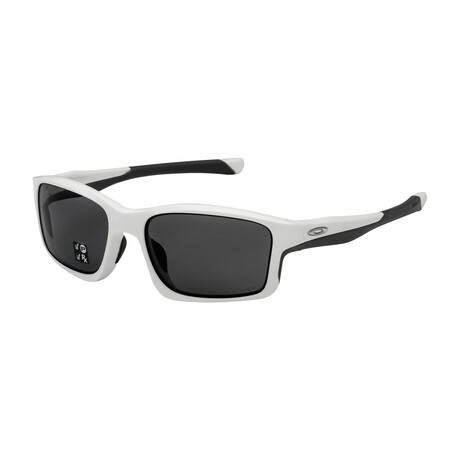 Men's OO9247-07-57 Chainlink Polarized Sunglasses // White + Gray