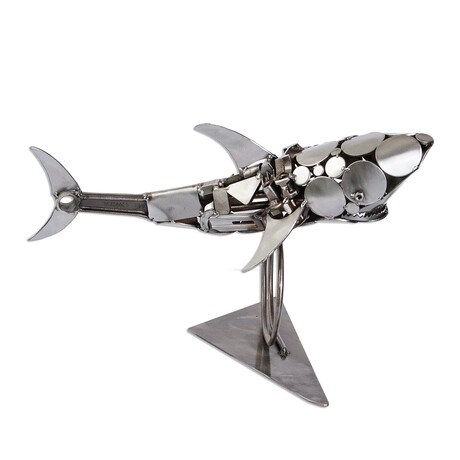 Rustic Shark Recycled Auto Parts Sculpture