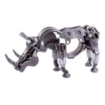 Rustic Baby Rhino Upcycled Auto Part Sculpture