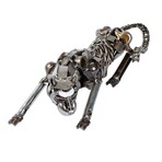 Rustic Panther Recycled Auto Parts Sculpture