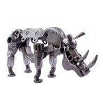 Rustic Baby Rhino Upcycled Auto Part Sculpture