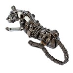 Rustic Panther Recycled Auto Parts Sculpture