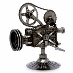 Rustic Film Projector Auto Parts Sculpture