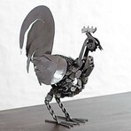 Mechanical Rooster Recycled Auto Part Sculpture