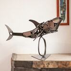 Rustic Shark Recycled Auto Parts Sculpture