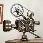 Rustic Film Projector Auto Parts Sculpture