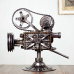 Rustic Film Projector Auto Parts Sculpture
