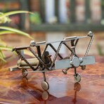Rustic Biplane Upcycled Metal Sculpture