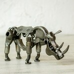Rustic Baby Rhino Upcycled Auto Part Sculpture