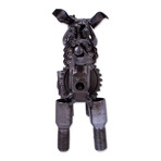 Rustic Schnauzer Recycled Auto Part Sculpture