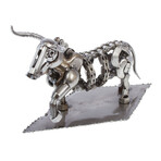 Rustic Bull Recycled Auto Parts Sculpture